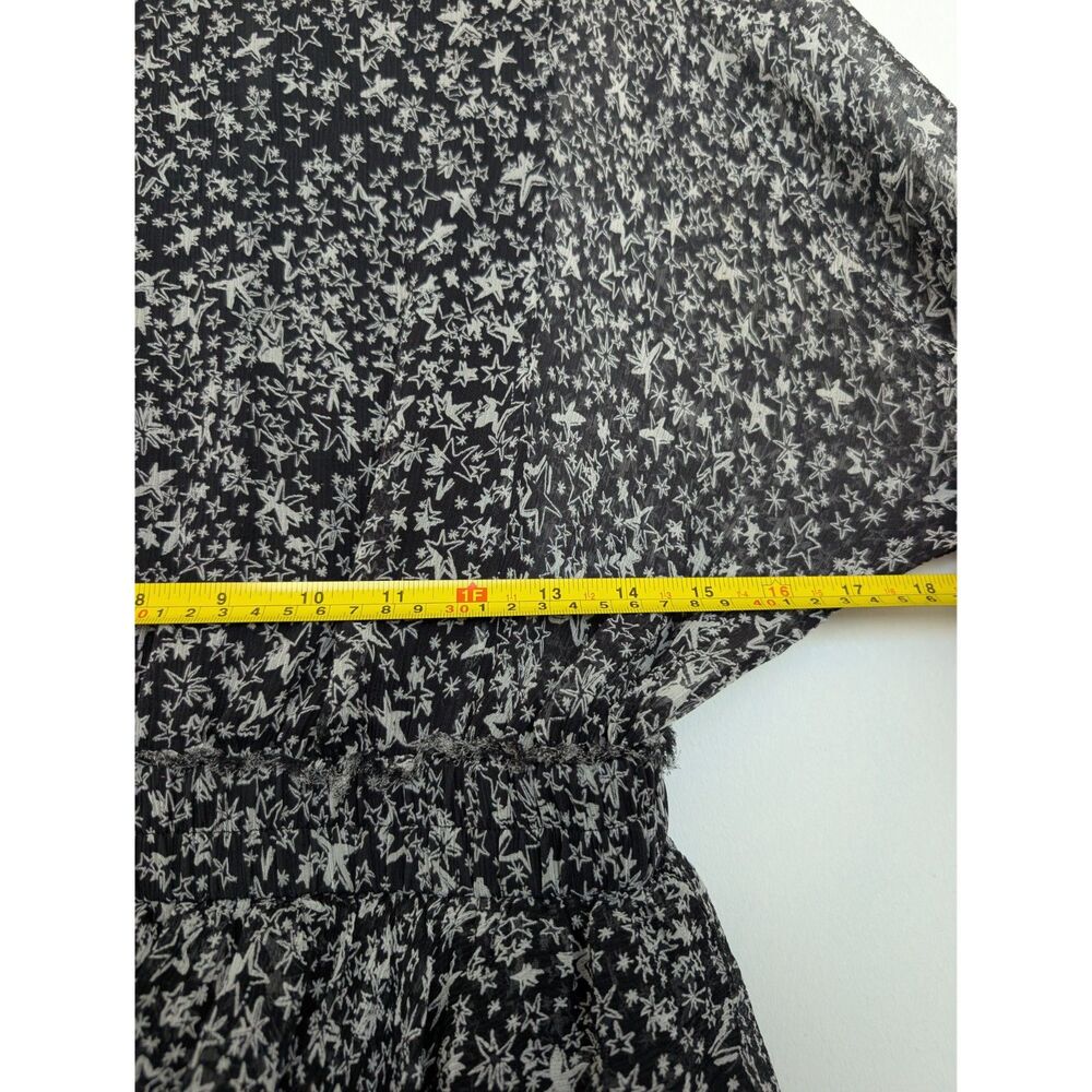 Loveshackfancy Silk Star Pattern Long Sleeve Semi… - image 8